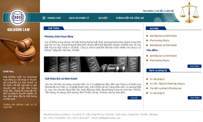 Mẫu website công ty luật 5